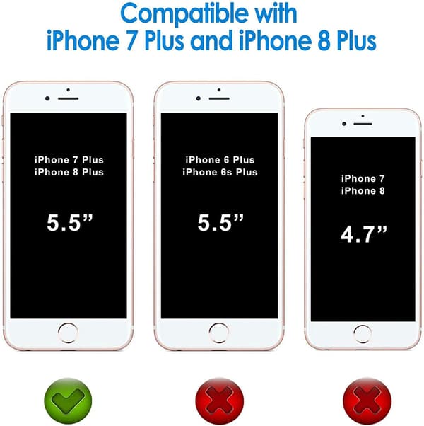 ETUI TIL APPLE IPHONE 8 PLUS/7 PLUS KLAR SILIKONE BAGSIDER