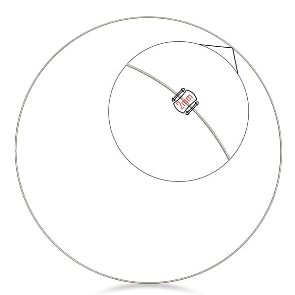 Metalkransbøjle - sølv - 30 cm