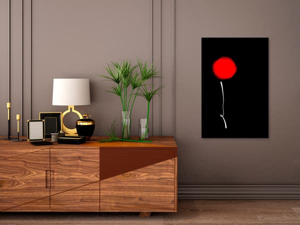 Billede - Minimalistisk blomst (1-delt) vertikal