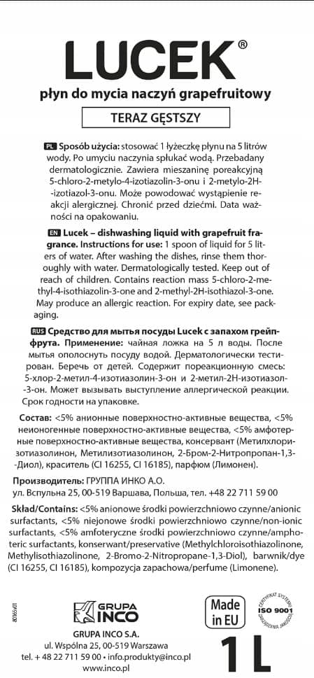 Lucek astianpesuaine 1 l grapefruit