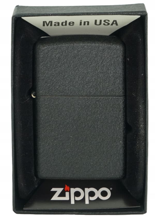 ZIPPO Lighter BLACK CRACKLE Gavesæt nr. 4