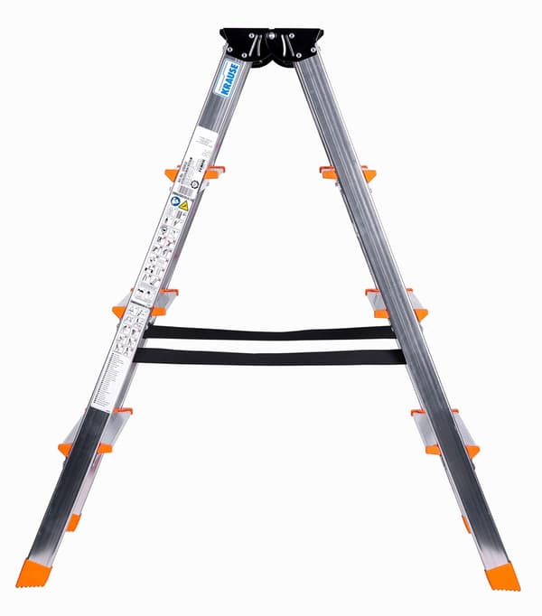 KRAUSE DOPPLO 2x4 dubbelsidig stege, 4 steg, silver