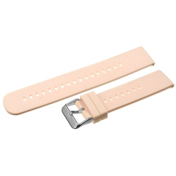 Gummirem til U27 ur - lys pink/sølv - 20mm