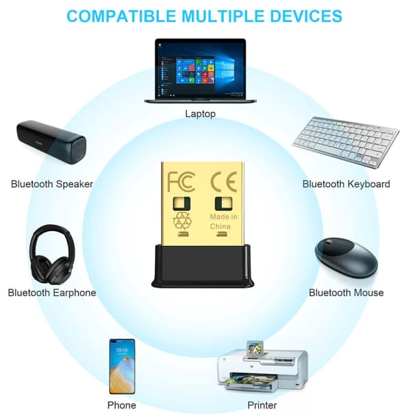 USB BLUETOOTH-ADAPTER BT502 1MII SVART-GULD + EDR WINDOWS