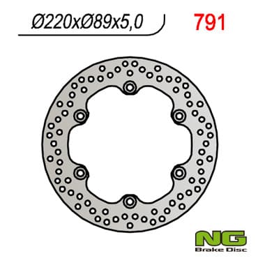 Suzuki jarrulevytakaosa NG 220mm teräs 5x10.5mm