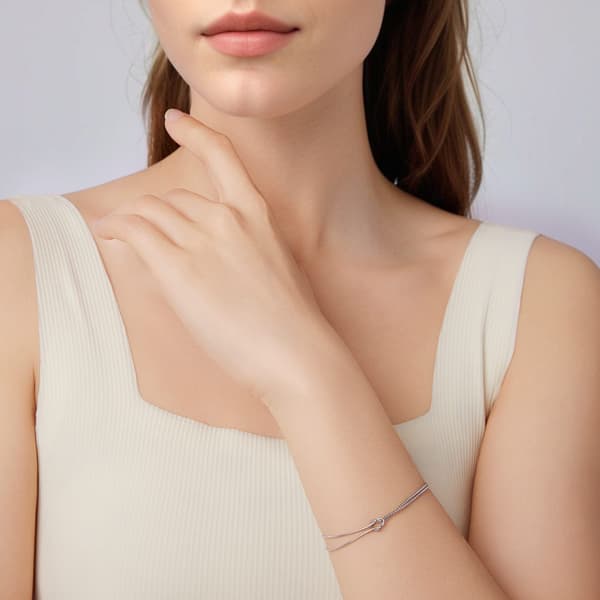 Silverarmband med dubbel väv 925 silver