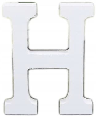 Träbokstav "H", 16 cm, 1 kpl