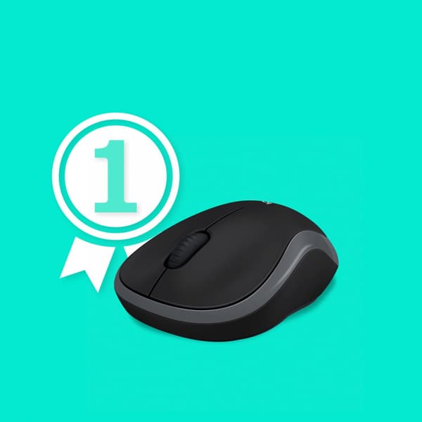 Logitech M185 Trådlös Mus, Grå, Optisk, 1000 DPI