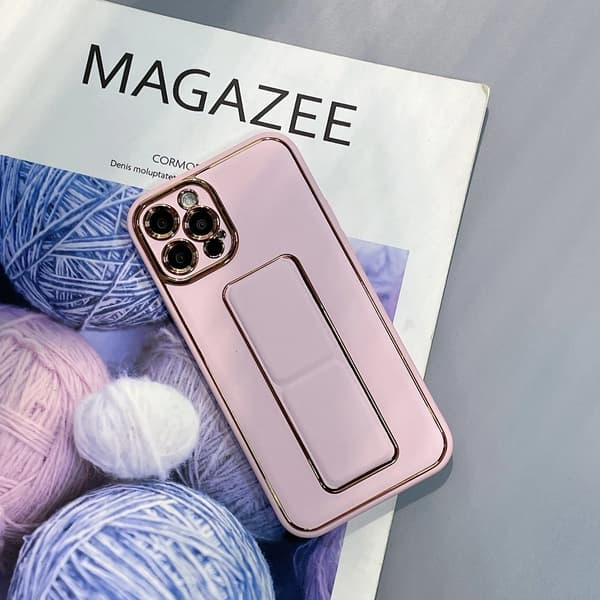 Nyt Kickstand Cover til iPhone 12 Pro med stativ, pink