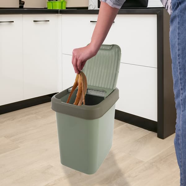 Plastik affaldsspand grøn 12 l