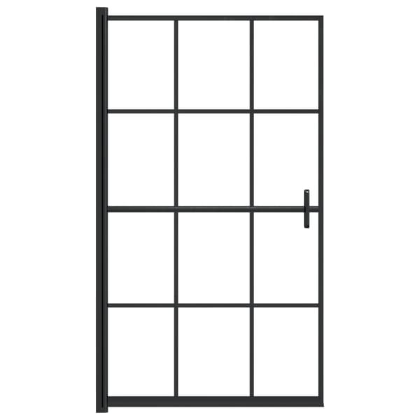 vidaXL brusekabine, ESG, 80x140 cm, sort