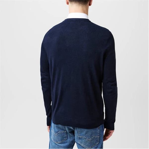 Lee Cooper Herr Marinblå V-ringad Tröja, Storlek XL