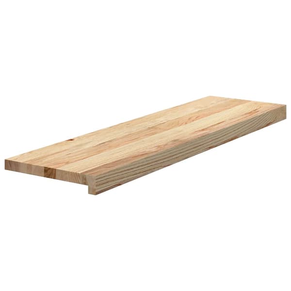 vidaXL trappetrin, 4 stk., ubehandlet 90x25x2 cm massivt egetræ