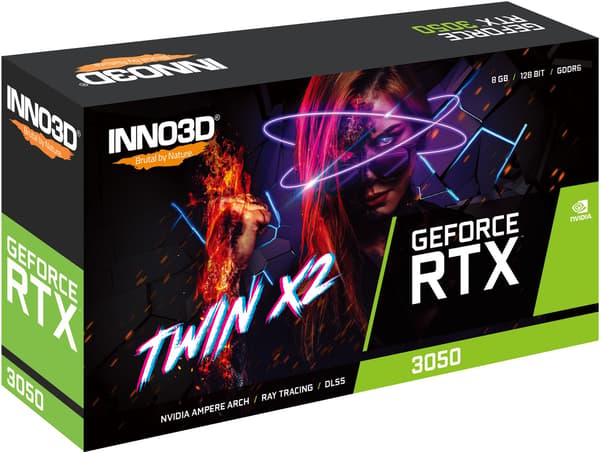 INNO3D GEFORCE RTX 3050 TWIN X2 grafikkort