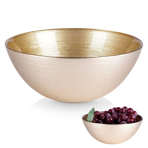 Guld glas skål 15 cm, 600 ml