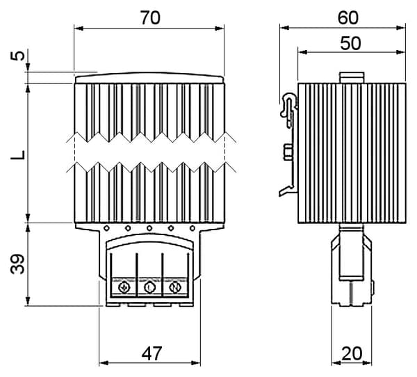 PUOLIJOHDELÄMMITIN HG-140-100W