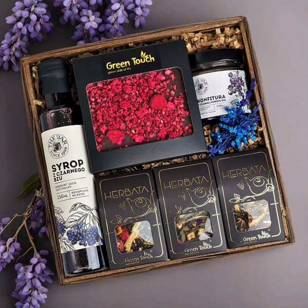 Elegant present Presentkorg Teuppsättning Sirap Sylt Choklad