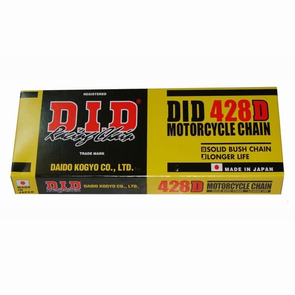 DID 428D Drivkedja 134 Länkar Stark Silver Quad Cross Moped
