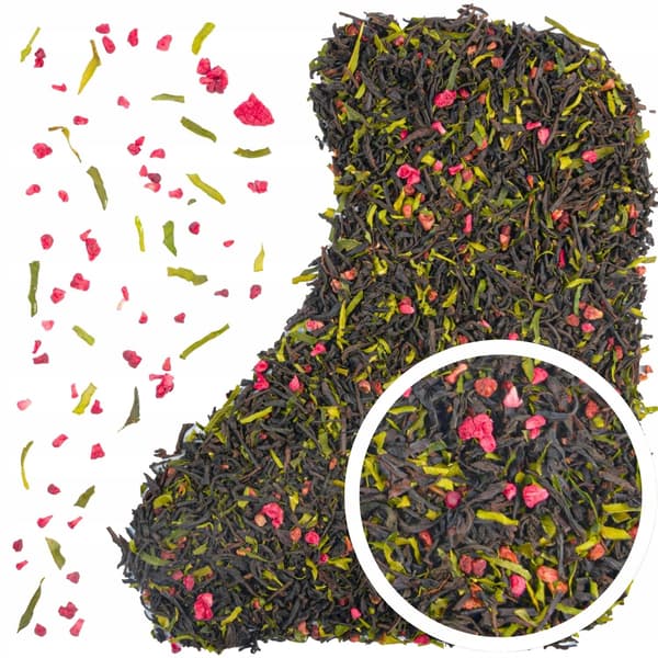 Sort te Earl Grey Ceylon Hindbær 50 g Ceylon Citronblad Hindbær