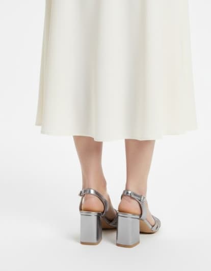 ANNA FIELD METALLISKA HÖGKLACKTA SANDALER 36 T_A