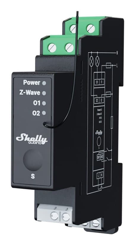 Shelly Wave Pro 2PM Smart-sender, 2 kanaler
