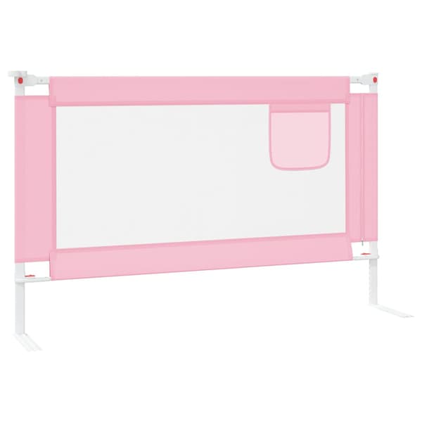 vidaXL Spjälsängsstång rosa 120x25 cm tyg