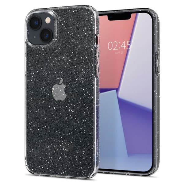 Spigen Liquid Crystal Glitter - Skal till iPhone 15 Plus / iPhone 14 Plus (Klart)