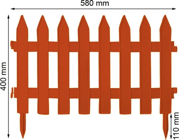 PROSPERPLAST HAVEHEGN 3,5 m KLASSISK TERRACOTTA
