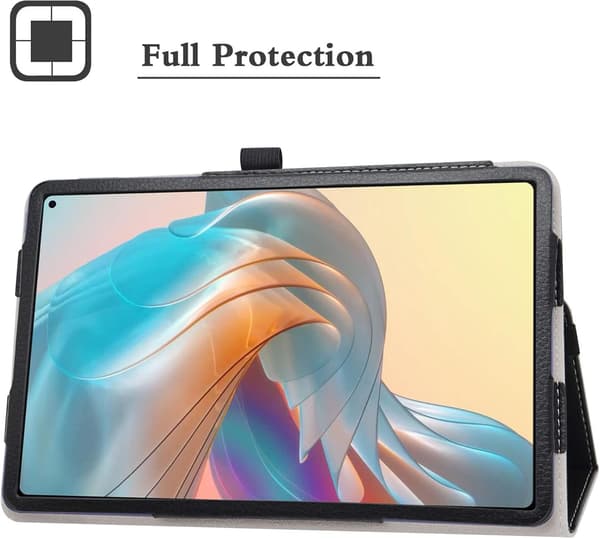 TABLET-ETUIS TIL CHUWI HIPAD PRO 10,8" ECO LÆDER SORT MAT MED STATIV