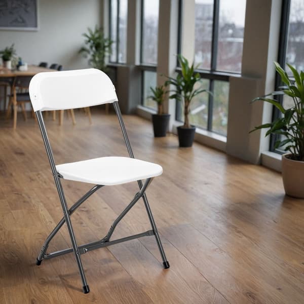 SIMPLO BLACK hopfällbar cateringstol, vit