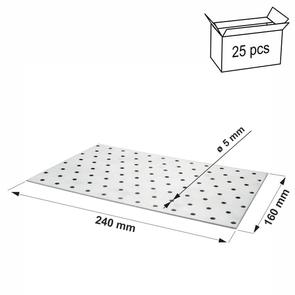 (z) Perforerad platta PP52 160x240x2.0 (25)