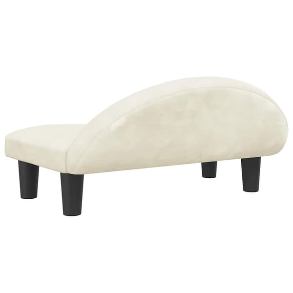 vidaXL Hundbädd, Kräm, 70x52x30 cm, Sammet
