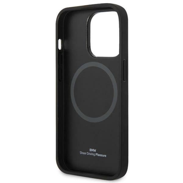 BMW Læder Hot Stamp MagSafe - iPhone 14 Pro Max Etui (Sort)