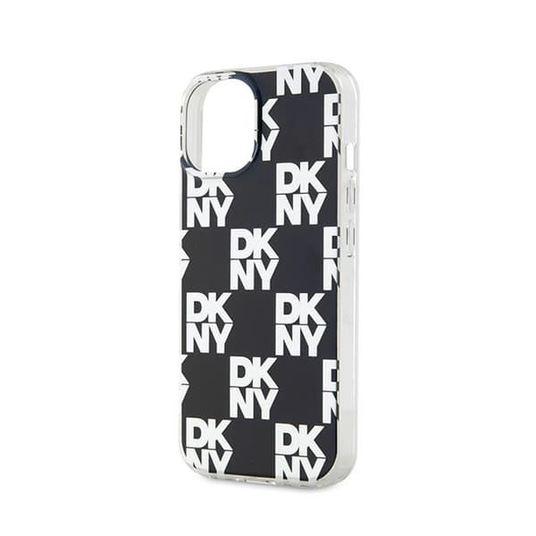 DKNY IML Checkered Mono Pattern - Skal till iPhone 15 / 14 / 13 (Svart)