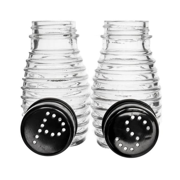 Salt- och pepparkar i glas, 2 st