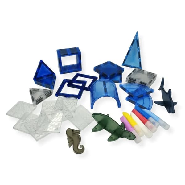 Magnetiska block Ocean transparenta 40 st - X-Bida 3+