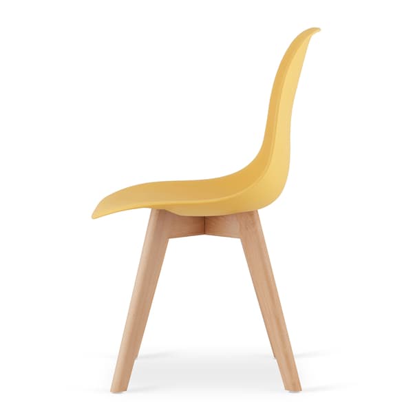 KITO stol sennep / naturlige ben x 3