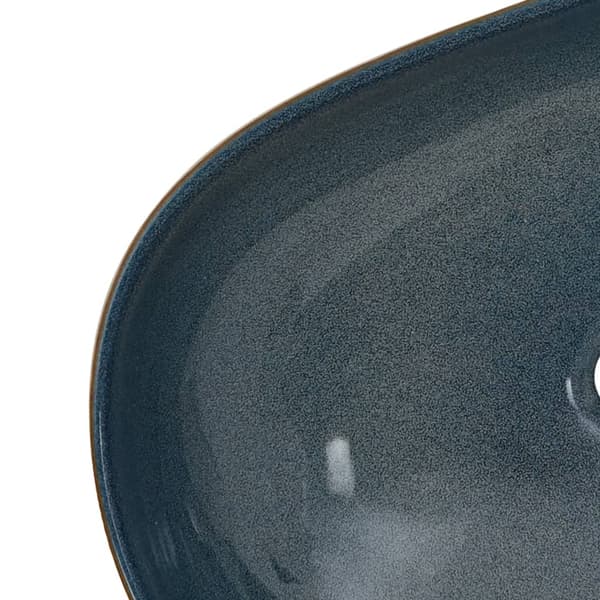 vidaXL bordvask sandblå oval 59x40x14 cm