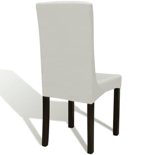 vidaXL Stretchstolsöverdrag, 6 st, Creme