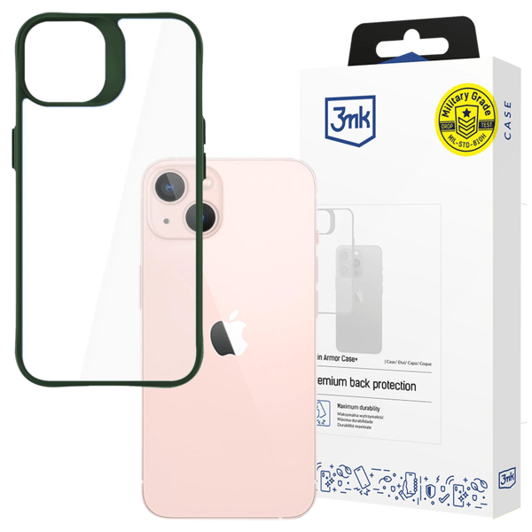 Apple iPhone 14 - 3mk Satin Armor Cover+ Grøn
