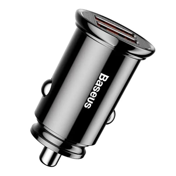 Baseus Cirkulær Biloplader 2xUSB QC3.0 5A 30W (Sort)