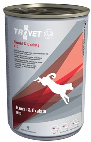 TROVET Renal & Oxalat vådfoder til hunde med kylling 12x400 g