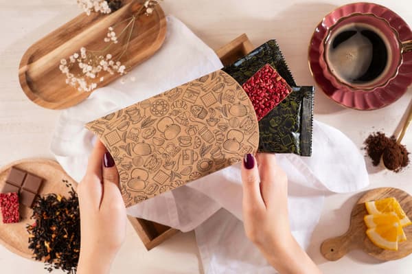 Gåvolåda set te kaffe choklad gåva PILLOW GIFT