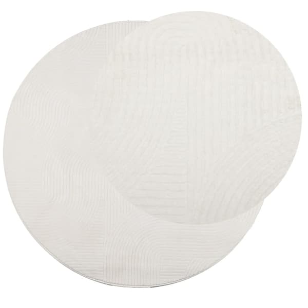vidaXL IZA Matto, Matala, Kermanvärinen, Ø 100 cm