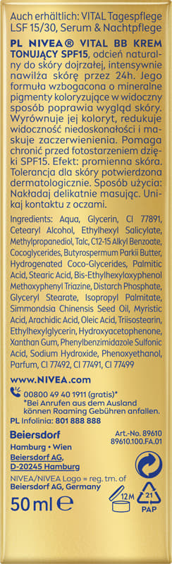 NIVEA VITAL BB kräm 50 ml