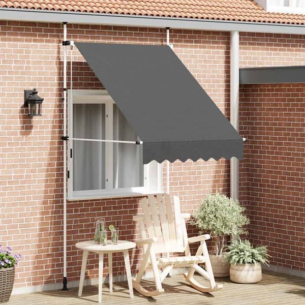 vidaXL manuel rullemarkise, 150 cm, antracit