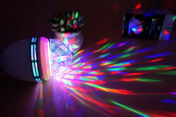 DISKOLAMPA ROTARY E27 RGB DISCO BALL