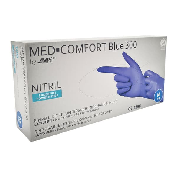 Nitrilhandsker M blå Ampri Blå 300 100 stk.