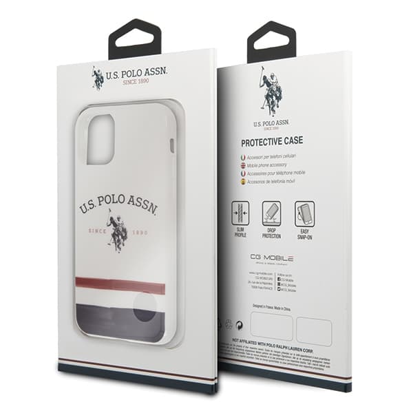 US Polo USHCN65PCSTRB iPhone 11 Pro Max hvid/hvid Tricolor Pattern Collection