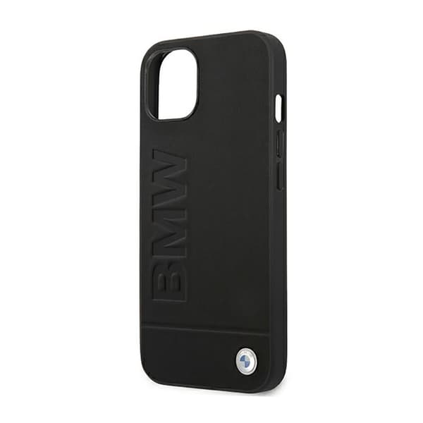BMW Läder Hot Stamp - iPhone 14 Plus Skal (Svart)